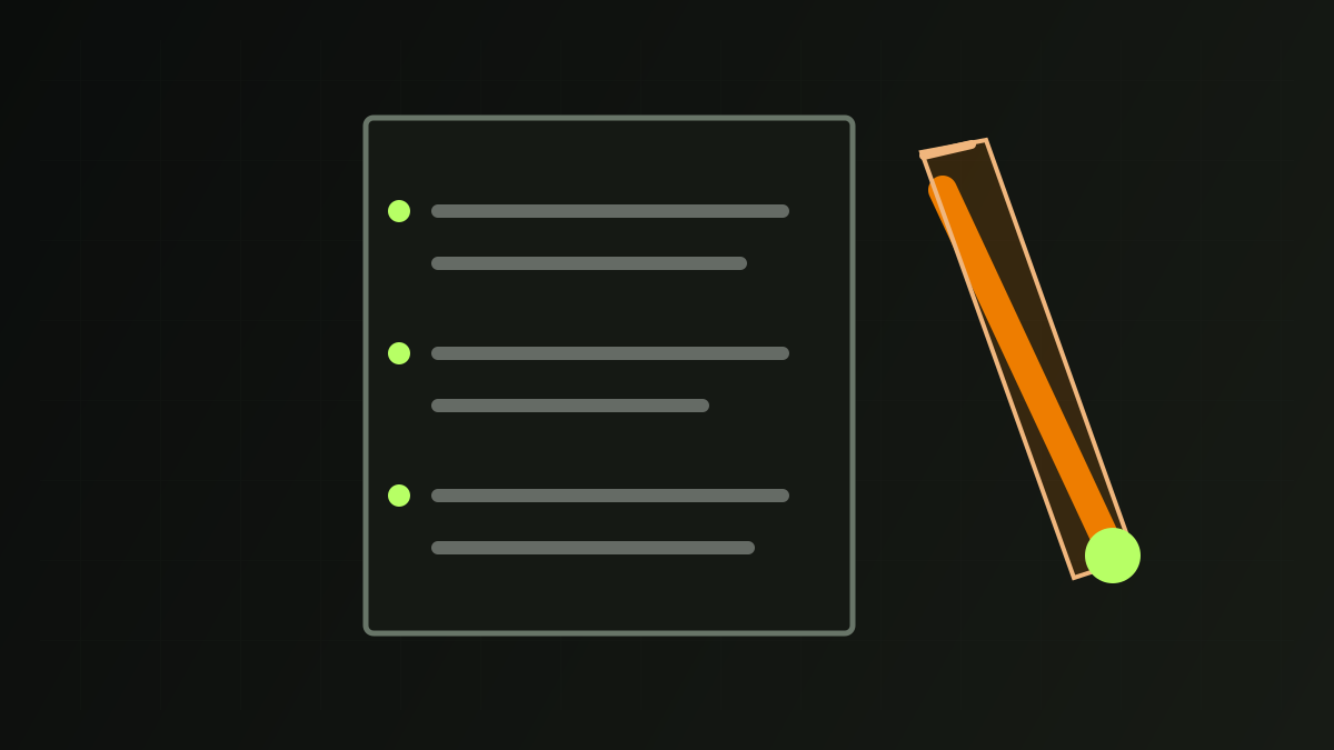 A simple practice notebook and pencil on a dark desk